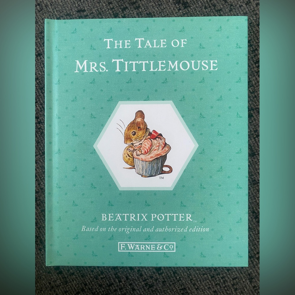 🥕6/$20 Beatrix Potter 'The Tale of Mrs. Tittlemouse' Book - Teal Cover